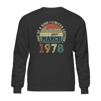 44 Years Old Birthday Awesome Since March 1978 44Th Birthday Sweatshirt | Favorety UK