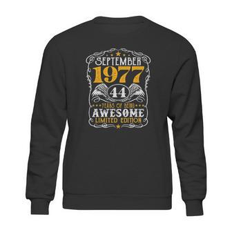 44 Years Old September 1977 Retro Awesome 44Th Birthday Sweatshirt | Favorety