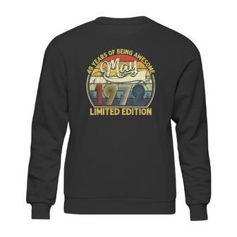 49Th Birthday Gifts 49 Years Old Retro Born In May 1972 Ver2 Sweatshirt | Favorety UK