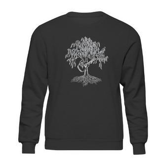 Acoustic Guita Hand Printed Willow Tree Asphalt Sweatshirt | Favorety AU