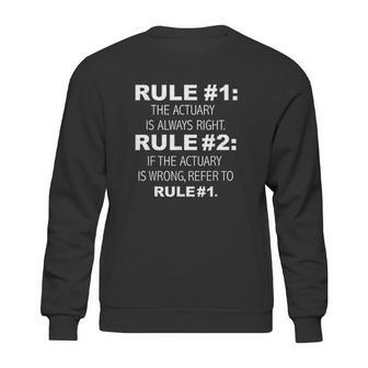 Actuary Is Always Right Never Wrong Funny Actuaries Sweatshirt | Favorety