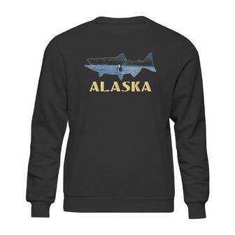 Alaska King Salmon Fishing Vacation Sweatshirt | Favorety