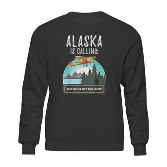 Alaska Mountain Retro Vintage Plane Bush Flying Sweatshirt | Favorety AU