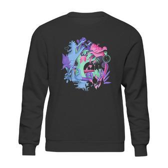 Alice In Wonderland Neon Forest Silhouette Sweatshirt | Favorety UK