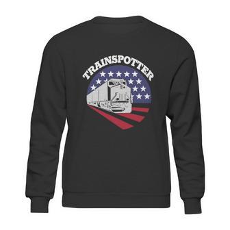 American Trainspotter Train America Trainspotting Trains Gift Graphic Design Printed Casual Daily Basic Sweatshirt | Favorety CA