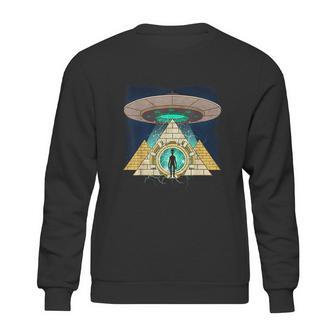 Ancient Astronaut Egyptian Pyramid Alien Conspiracy Theory Sweatshirt | Favorety CA