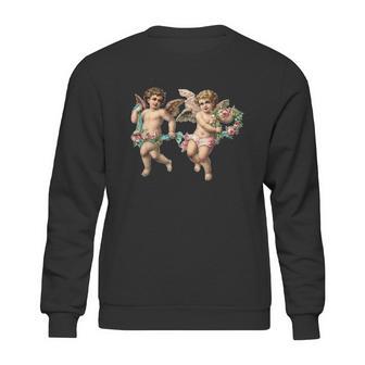 Angelic Vintage Cherub Design Charming Baby Angels Sweatshirt | Favorety CA