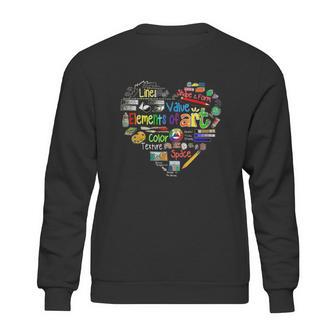 Artist Elements Of Art Heart Shape Colorful Painter Sweatshirt | Favorety AU