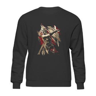 Assassins Creed Odyssey Kassandra Paint Swipe Portrait Sweatshirt | Favorety