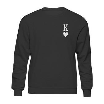 Atching Couple Poker Q King Sweatshirt | Favorety