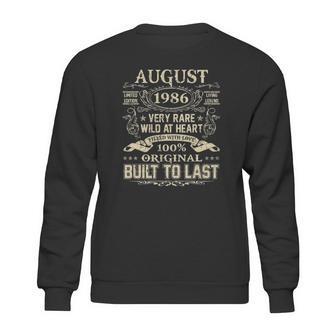 August 1986 35 Years Old 35Th Birthday Gifts Sweatshirt | Favorety DE