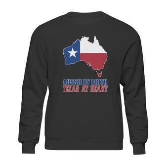 Aussie By Birth Texan At Heart Sweatshirt | Favorety