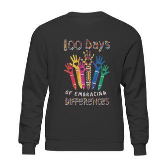 Autism Awareness Embrace Differences 100 Days Of School Iep Sweatshirt | Favorety UK