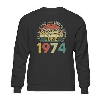 Awesome Since June 1974 47Th Bday Decorations 47 Years Old Sweatshirt | Favorety CA