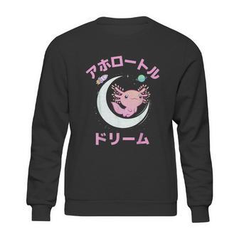 Axolotl Anime Japan Kawaii Pastel Goth Aesthetic Nu Goth Sweatshirt | Favorety CA