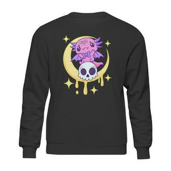 Axolotl Kawaii Pastel Goth Cute Creepy Aesthetic Nu Goth Sweatshirt | Favorety