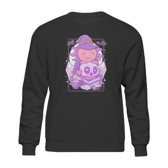 Axolotl Witch Halloween Witchcraft Cute Axolotl Pastel Goth Sweatshirt | Favorety DE