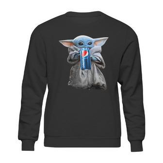 Baby Yoda Drink Pepsi Sweater Sweatshirt | Favorety UK