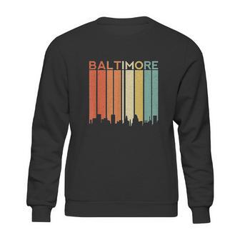 Baltimore Maryland Vintage Retro City Urban Skyline Seaport Sweatshirt | Favorety AU