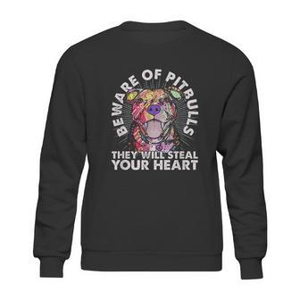 Beware Of Pit Bulls They Will Steal Your Heart Sweatshirt | Favorety DE