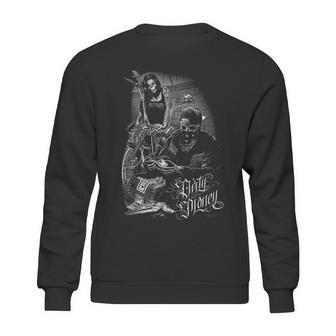 Bonnie And Clyde Dirty Money David Gonzales Art Dga Ride Or Die Mens Sweatshirt | Favorety