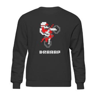 Braaap Dirt Bike Retro 8 Bit Video Game Gamer Sweatshirt | Favorety AU