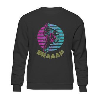 Braaap Vintage Motocross Dirt Bike Sunset Sweatshirt | Favorety UK