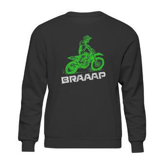 Brap Braap 2Stroke Send It Motocross Dirt Bike Green Et3 Sweatshirt | Favorety