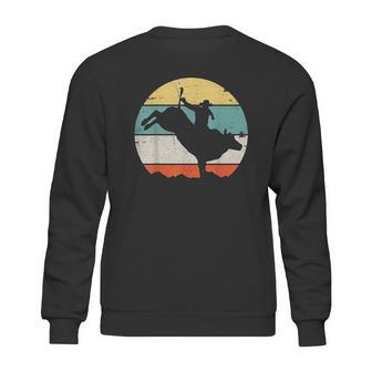 Bull Riding Rodeo Cowboy Western Country Retro Vintage Design Sweatshirt | Favorety CA