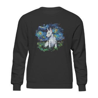 Bull Terrier Starry Night Impressionist Dog Art Sweatshirt | Favorety