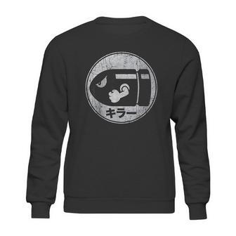 Bullet Bill Distressed Kanji Logo Sweatshirt | Favorety