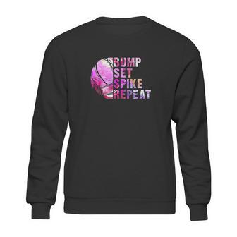 Bump Set Spike Repeat Volleyball Lover Athlete Sports Gift Sweatshirt | Favorety