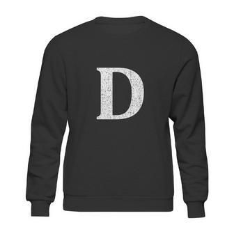 Capital Letter D Monogram Initial Sweatshirt | Favorety