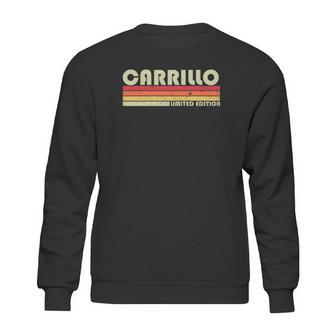 Carrillo Surname Funny Retro Vintage 80S Birthday Reunion Sweatshirt | Favorety DE