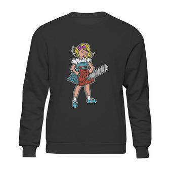 Chainsaw Girl Goth Punk Emo Retro Vintage Sweatshirt | Favorety