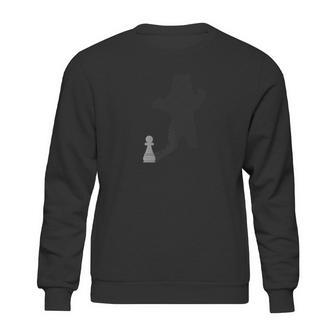 Chess Pawn Piece With Wild Bear Shadow Tee Gag Gift Sweatshirt | Favorety UK