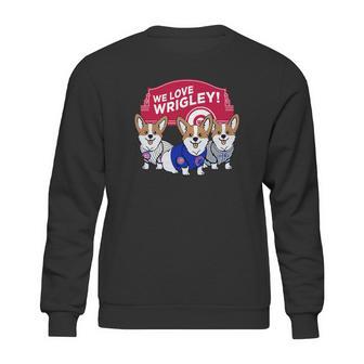 Chicago Cubs Corgi We Love Wrigley T Shirt Hoodie Sweater Sweatshirt | Favorety AU