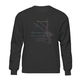 Chicago Map Cta Elevated L Train Metro Transit Sweatshirt | Favorety UK