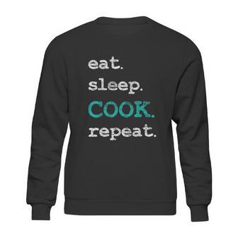 Cook Cooking Chief Eat Sleep Repeat Funny Vintage Gift Sweatshirt | Favorety UK