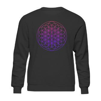 Cool Sacred Geometry Geometric Repeating Circles Trippy Yoga Sweatshirt | Favorety