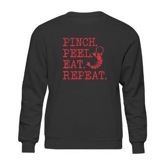 Crawfish Pinch Peel Eat Repeat Crawfish Boil Sweatshirt | Favorety AU