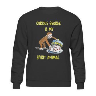 Curious George My Spirit Animal Eating Cake Sweatshirt | Favorety AU