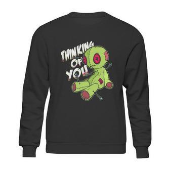 Cute Halloween Funny Halloween Day Thinking Of You Voodoo Graphic Design Printed Casual Daily Basic Sweatshirt | Favorety AU