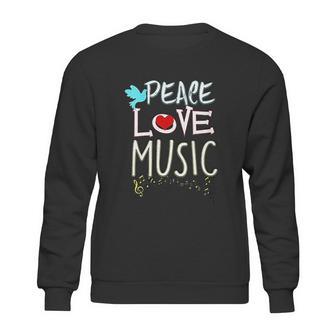 Cute Peace Love Music Hippie Hipster Festival Sweatshirt | Favorety