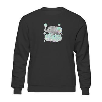 Cutest Elephant Colorful Pastel Bubbles Sweatshirt | Favorety