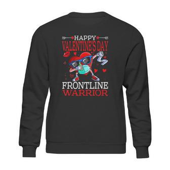 Dabbing Heart Masked Happy Valentines Day Frontline Warrior Sweatshirt | Favorety AU