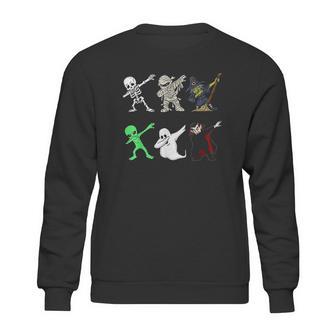 Dabbing Skeleton And Monsters Halloween Dracula Sweatshirt | Favorety DE