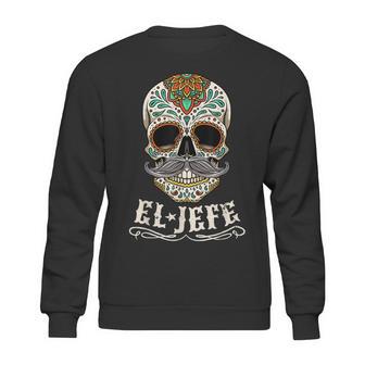 Day Of The Dead Mexico El Jefe Boss Sugar Skull Halloween Sweatshirt | Favorety AU