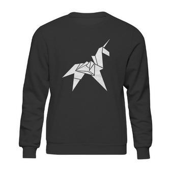 Design By Humans Origami Unicorn Graphic Sweatshirt | Favorety