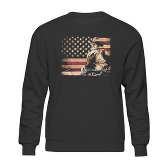 Designs John Wayne Tin Sign Sweatshirt | Favorety